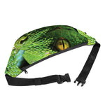 Green Tree Python Snake Print Fanny Pack