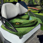 Green Tree Python Snake Print Golf Cart Seat Cover