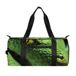 Green Tree Python Snake Print Gym Bag