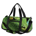 Green Tree Python Snake Print Gym Bag