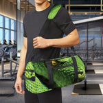 Green Tree Python Snake Print Gym Bag