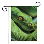 Green Tree Python Snake Print House Flag