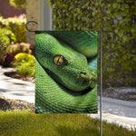 Green Tree Python Snake Print House Flag