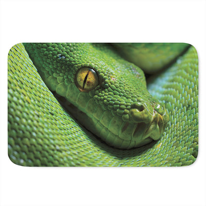 Green Tree Python Snake Print Indoor Door Mat