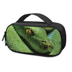 Green Tree Python Snake Print Insulin Cooler Travel Case