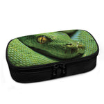 Green Tree Python Snake Print Insulin Cooler Travel Case