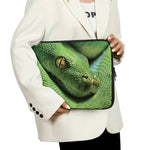 Green Tree Python Snake Print Laptop Sleeve