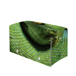 Green Tree Python Snake Print Leather Tissue Box Cover
