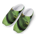 Green Tree Python Snake Print Mesh Casual Shoes