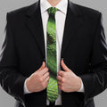 Green Tree Python Snake Print Necktie