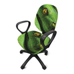 Green Tree Python Snake Print Office Chair Cover