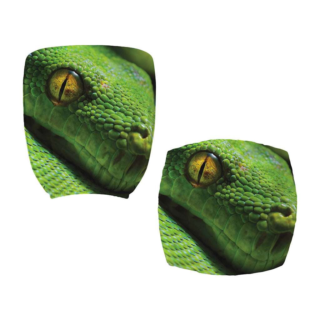 Green Tree Python Snake Print Office Chair Cover