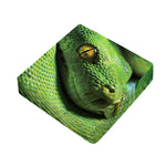 Green Tree Python Snake Print Outdoor Seat Cushion Cover