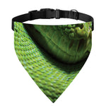 Green Tree Python Snake Print Over The Collar Dog Bandana