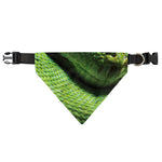 Green Tree Python Snake Print Over The Collar Dog Bandana
