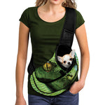 Green Tree Python Snake Print Pet Sling Carrier