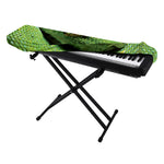 Green Tree Python Snake Print Piano Keyboard Cover