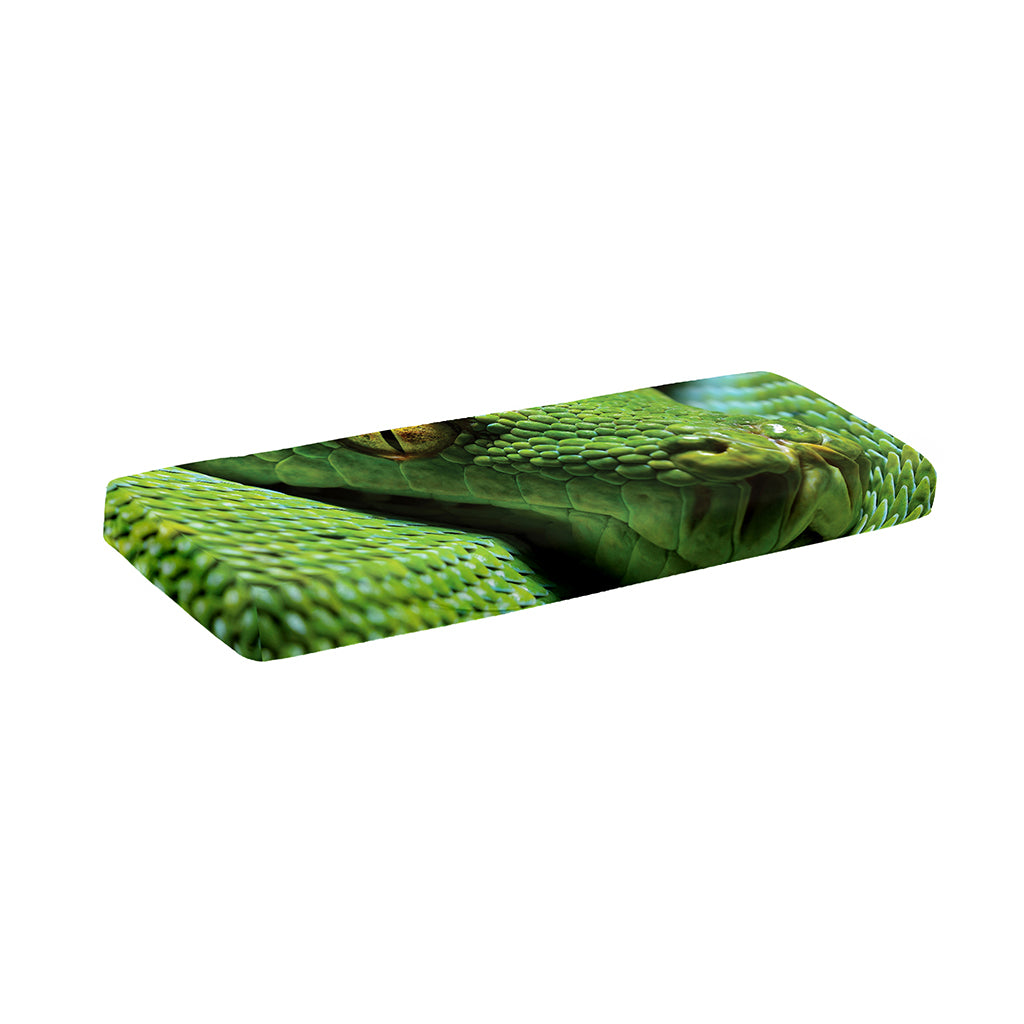 Green Tree Python Snake Print Piano Keyboard Cover