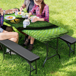 Green Tree Python Snake Print Picnic Table Cover