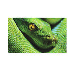 Green Tree Python Snake Print Polyester Flag