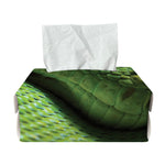 Green Tree Python Snake Print Rectangle Tissue Box Cover