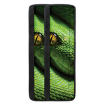 Green Tree Python Snake Print Refrigerator Handle Covers