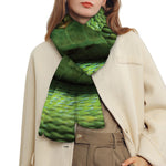 Green Tree Python Snake Print Scarf