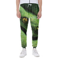 Green Tree Python Snake Print Joggers