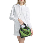 Green Tree Python Snake Print Shoulder Handbag