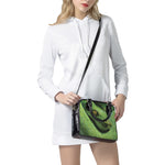 Green Tree Python Snake Print Shoulder Handbag
