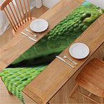 Green Tree Python Snake Print Table Runner