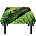 Green Tree Python Snake Print Tablecloth