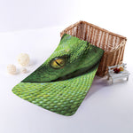 Green Tree Python Snake Print Towel
