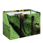 Green Tree Python Snake Print Utility Tote Bag