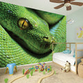 Green Tree Python Snake Print Wall Sticker