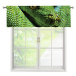 Green Tree Python Snake Print Window Valance