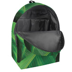 Green Tropical Banana Palm Leaf Print Backpack