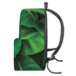 Green Tropical Banana Palm Leaf Print Backpack