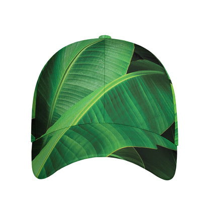 Green Tropical Banana Palm Leaf Print Baseball Cap