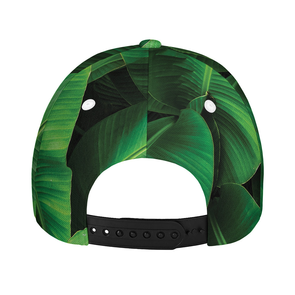 Green Tropical Banana Palm Leaf Print Baseball Cap