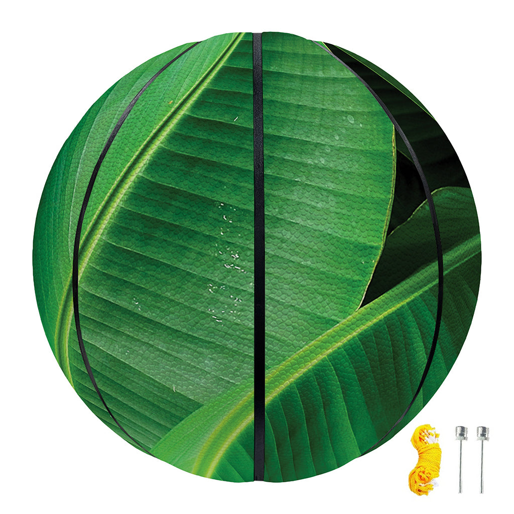 Green Tropical Banana Palm Leaf Print Basketball
