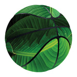 Green Tropical Banana Palm Leaf Print Basketball
