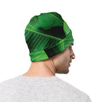Green Tropical Banana Palm Leaf Print Beanie