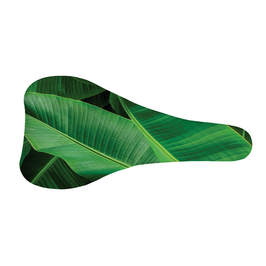 Green Tropical Banana Palm Leaf Print Bicycle Seat Cover