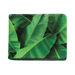 Green Tropical Banana Palm Leaf Print Bifold Wallet