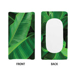 Green Tropical Banana Palm Leaf Print Changing Pad Cover