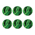 Green Tropical Banana Palm Leaf Print Coaster Set
