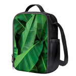 Green Tropical Banana Palm Leaf Print Crossbody Lunch Bag