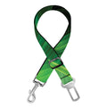 Green Tropical Banana Palm Leaf Print Dog Seat Belt