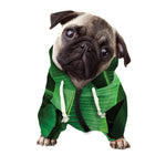 Green Tropical Banana Palm Leaf Print Dog Zip Up Hoodie
